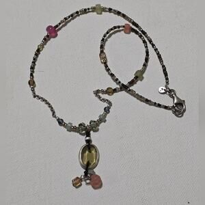 Silpada Oxidized Sterling‎ Silver Chalcedony Aventurine Necklace N2008 RE771